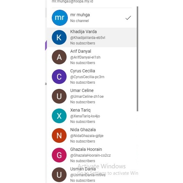 AKUN YOUTUBE 100 CHANEL KOSONGAN