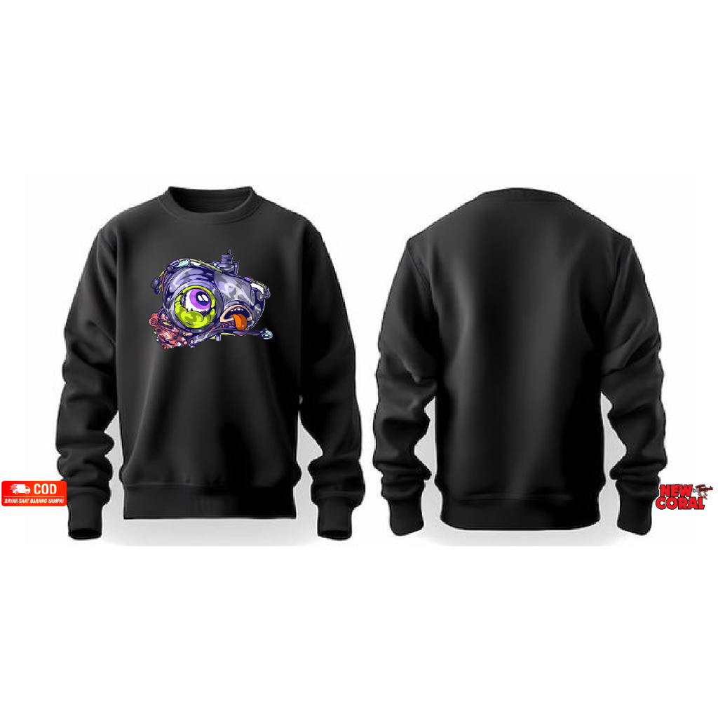 Jacket Sweater Crewneck Motor Custom Kualitas Distro Termurah Bahan Fleece Termurah
