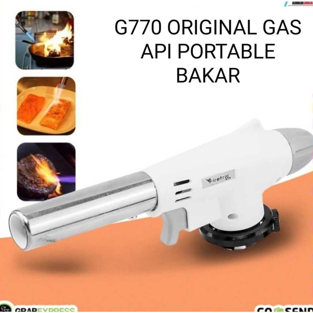 G770 ORIGINAL GAS API  PEMATIK KOREK PORTABLE TANGAN TORCH FULL TEMBAGA BAKAR LAS WELDING BUTANE MAS