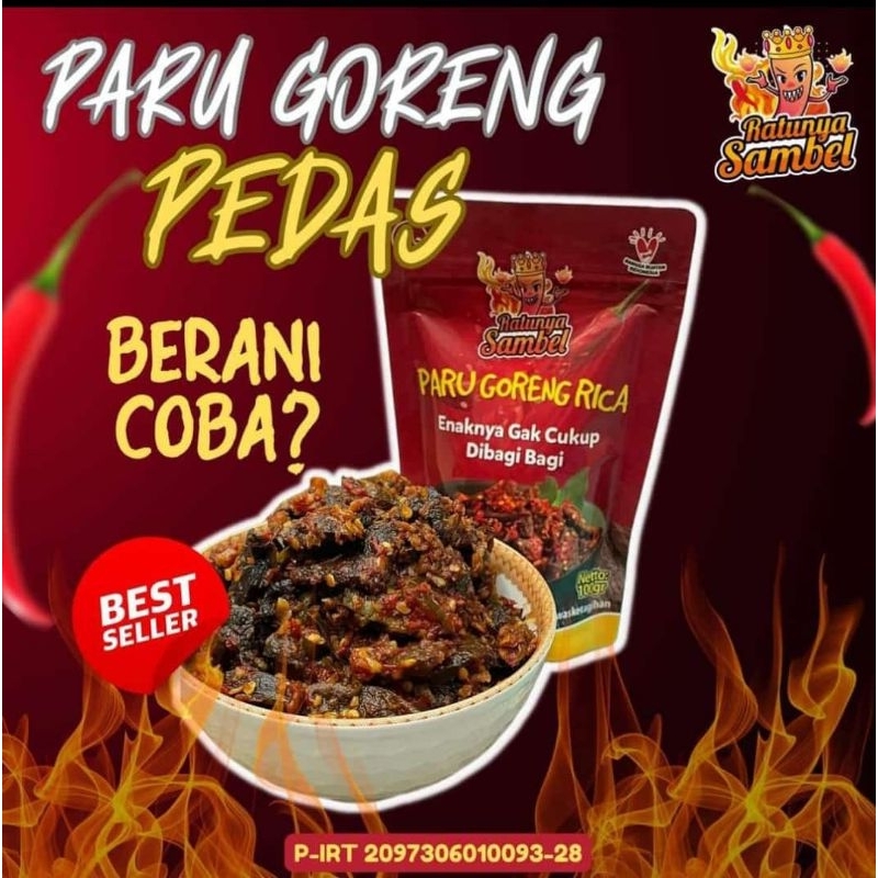 

paru goreng pedas Ratunya paru