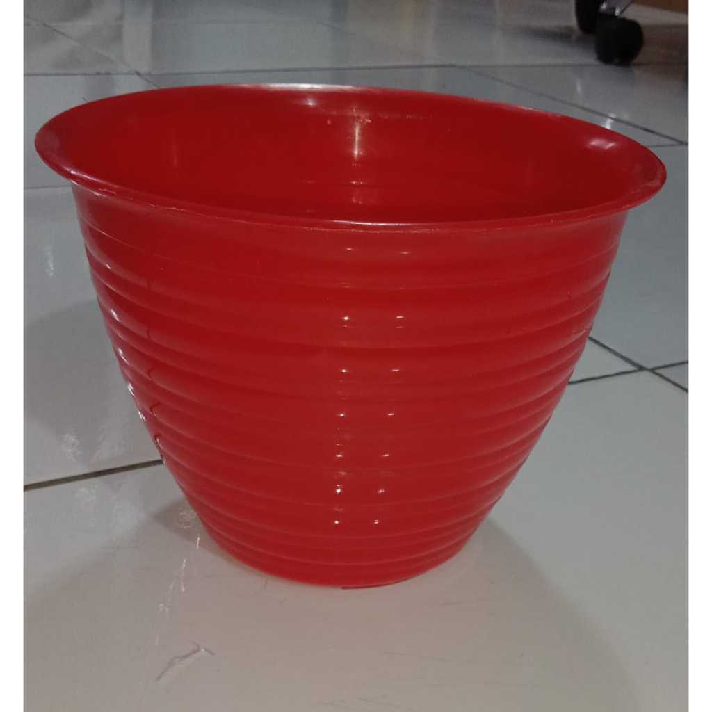 Pot Merah Plastik 17x13cm | Pot Bunga | Pot Plastik Merah | Vas Bunga