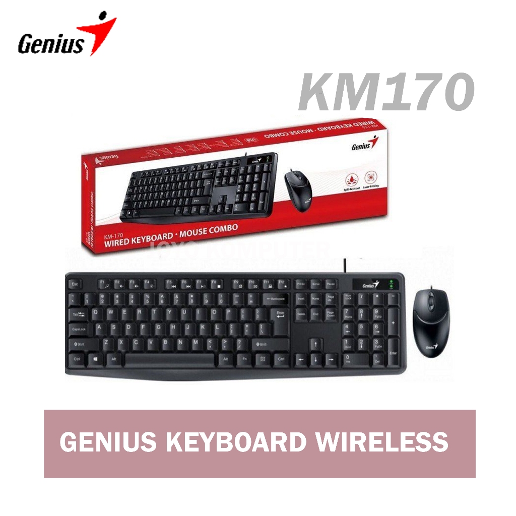 GENIUS KM-170 AI Keyboard + Mouse Wired Keyboard Mouse Combo