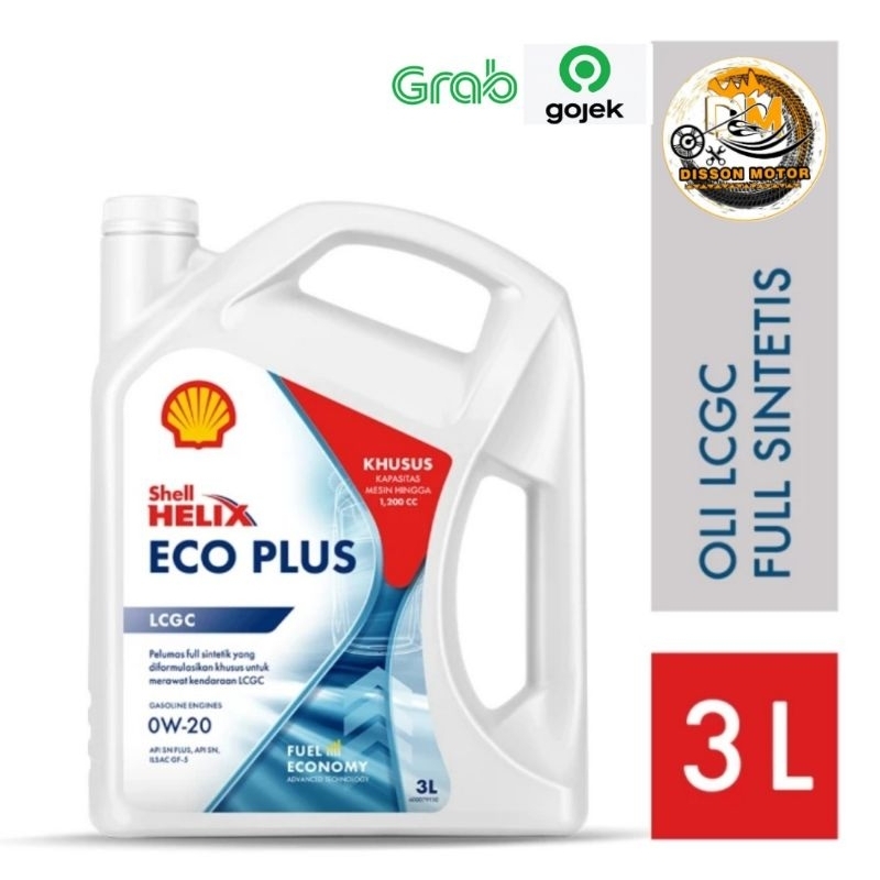 Shell Helix Eco Plus 0W-20 Oli Mesin Mobil Shell Helix Eco Plus 3liter