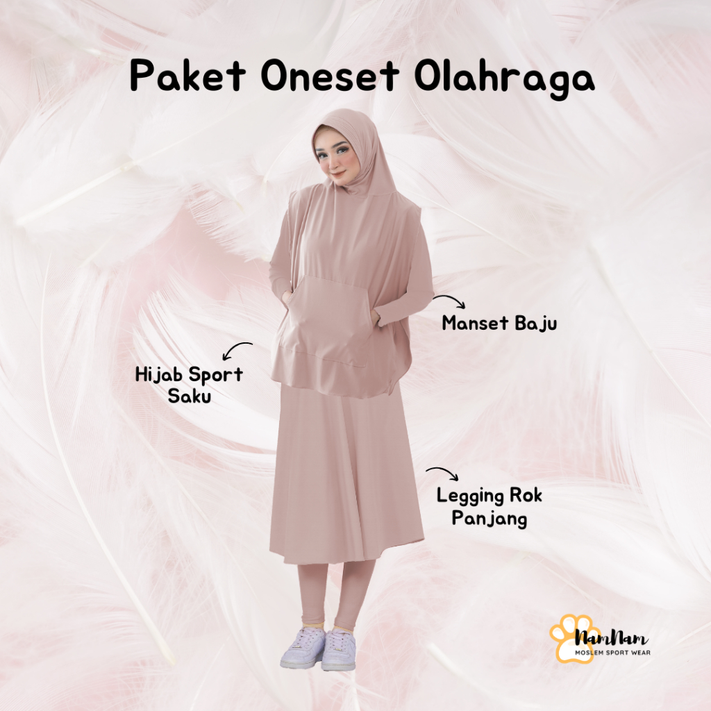 RB Paket setelan outfit olahraga muslimah hijab