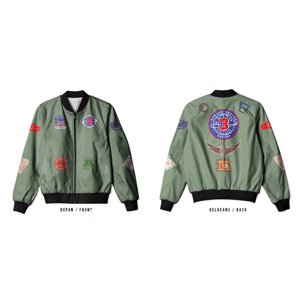 TiniShop - Jaket GANJAR-MAHFUD 2024 | Jaket Bomber GANJAR-MAHFUD Kampanye