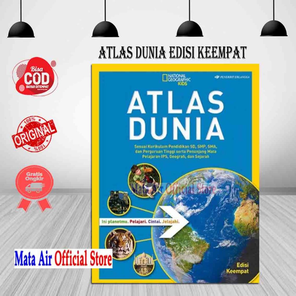 BEST SELLER ORIGINAL ATLAS DUNIA EDISI KEEMPAT - ERLANGGA