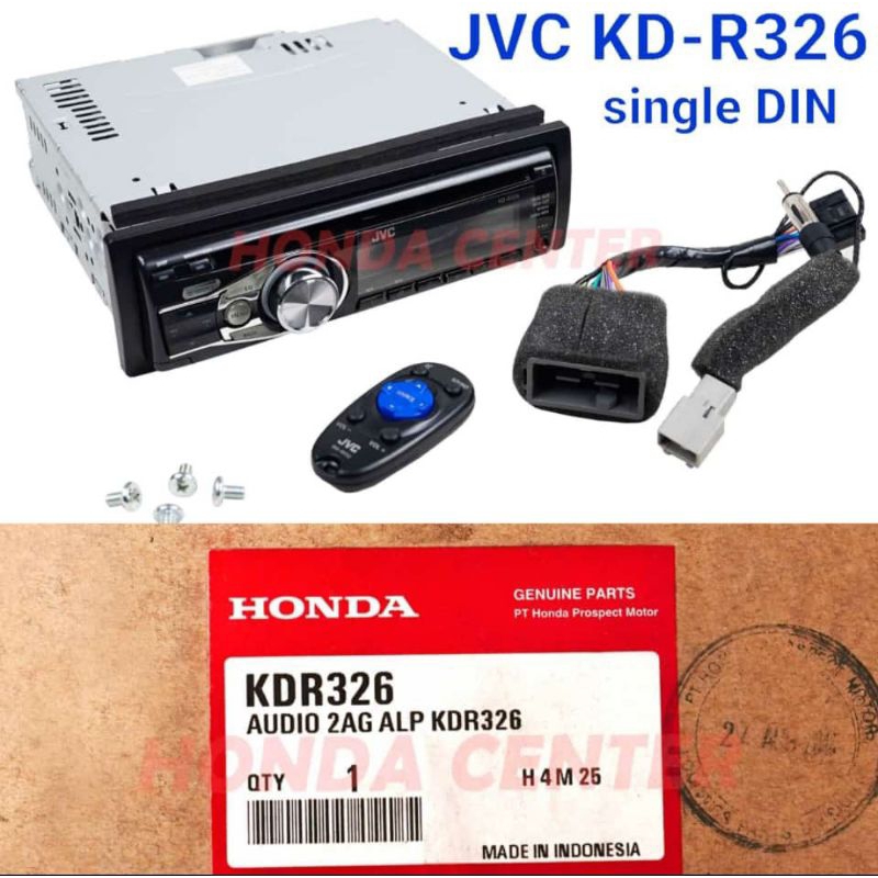 tape mobil singel cd jvc KD R326 mp3,usb,aux original honda baru