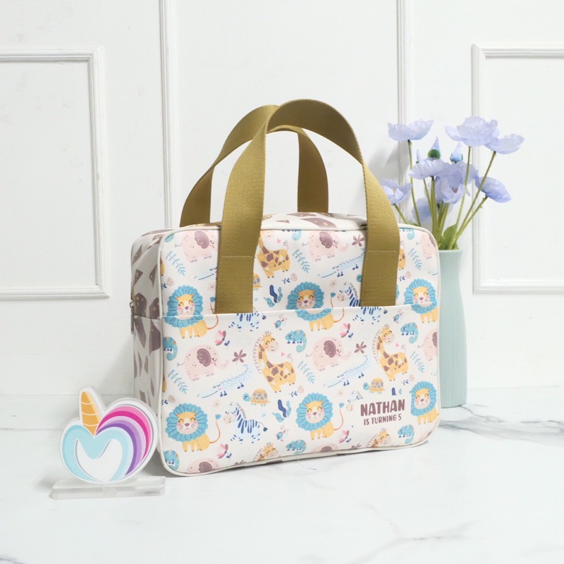 Madeline Full Print Bag / DIAPER BAG / HOSPITAL BAG / SOUVENIR MANYUE / TASYAKURAN AQIQAH / AQIQOH /