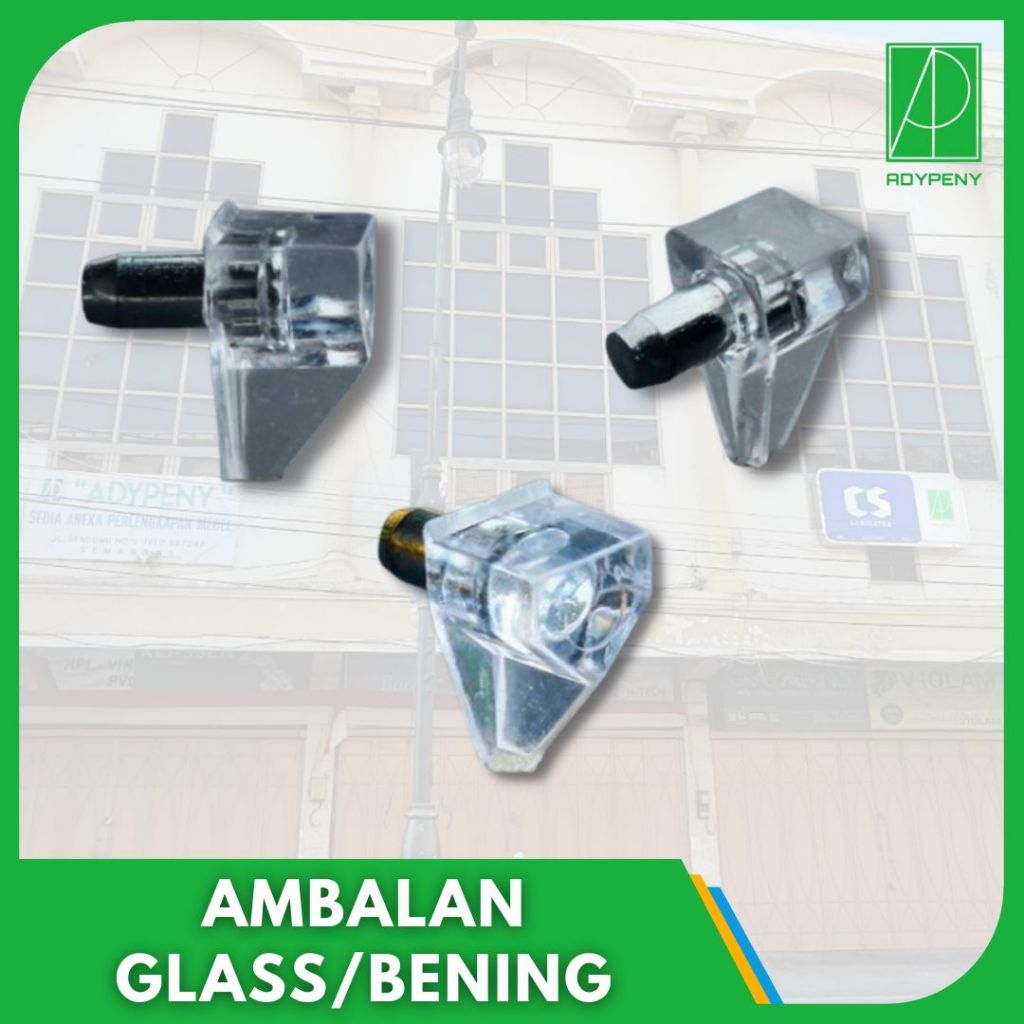 Ambalan Glass Bening Duplo Kaca Kayu