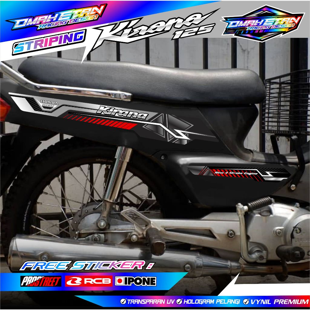 STRIPING VARIASI MOTOR HONDA KIRANA 125 / STICKER LIST VARIASI MOTOR KIRANA 125