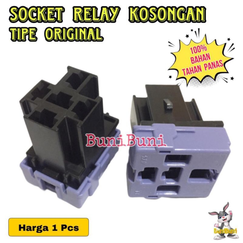 SOCKET RELAY ORIGINAL KOSONGAN - Soket / Rumah Relay Tipe Original KOSONGAN Tanpa Kabel