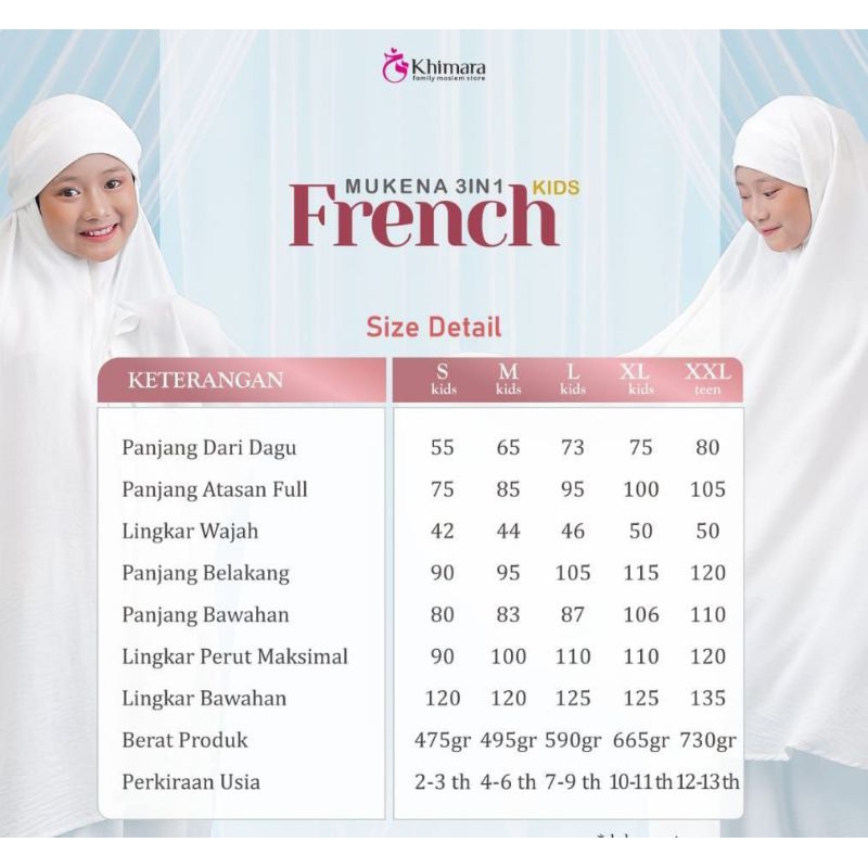 MUKENA FRENCH KHIMARA 3 IN 1 COUPLE