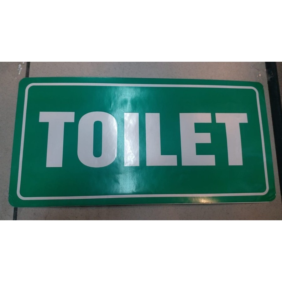 

Sign Sticker TOILET Ukuran 30X15CM Sign Sticker Rambu Pemberitahuan Toilet UK 30x15cm
