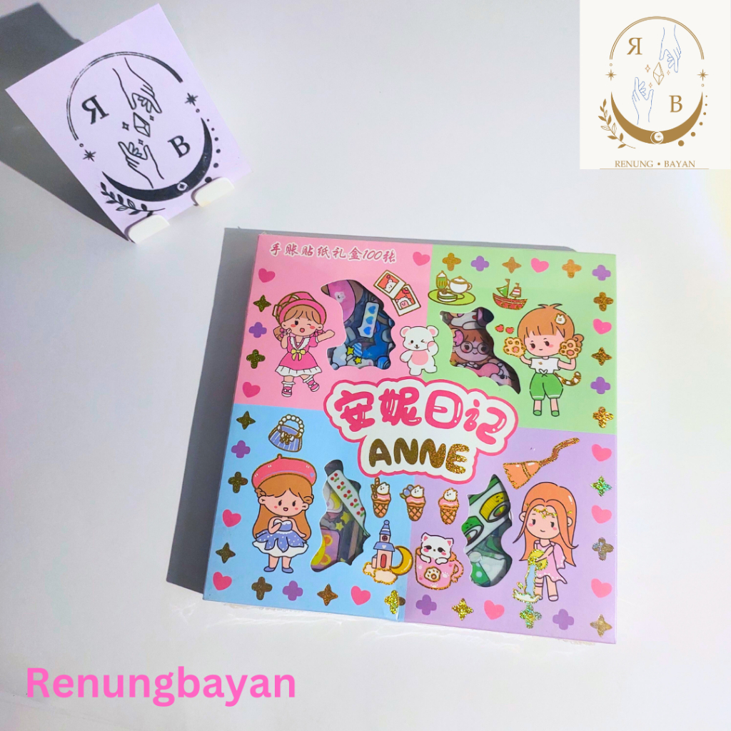 

STIKER PREMIUM KEKINIAN ANNE MOMO 1 Box Stiker Lucu ANTI AIR/WATERPROOF PVC Dekorasi Botol Minum HP Laptop 2D Aesthetic MOMO NACY ANNE Aesthetic