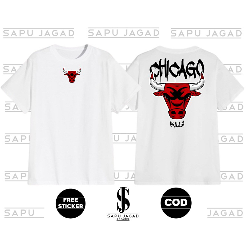 KAOS Chicago Bulls PDI// KAOS BANTENG //KAOS TREN PDI