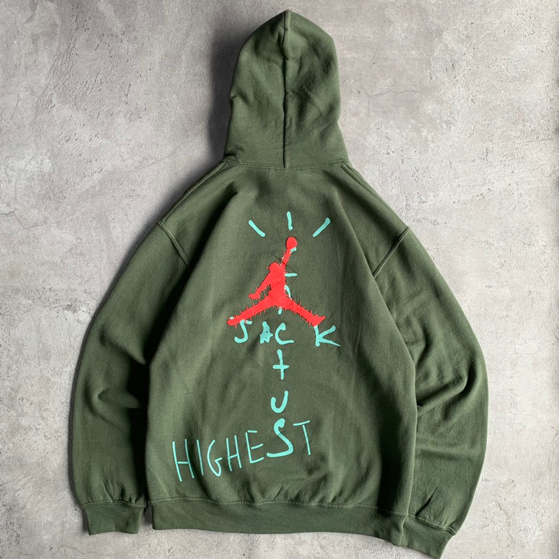 Olive Green Travis Scott Cactus Jack Nike Jordan Hoodie