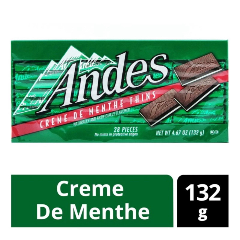 

Andes Thins Chocolate Creme De Menthe 132g (ORIGINAL)