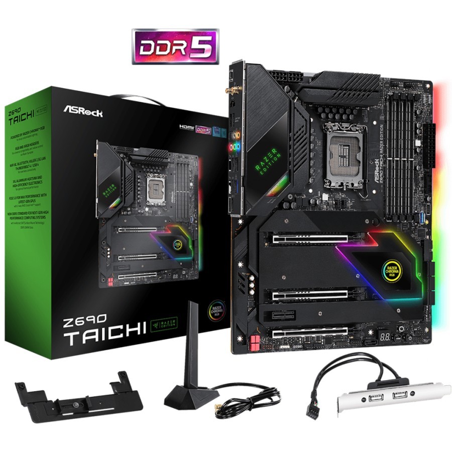 ASROCK Z690 TAICHI RAZER EDITION DDR5 INTEL Z690 LGA1700 MOTHERBOARD