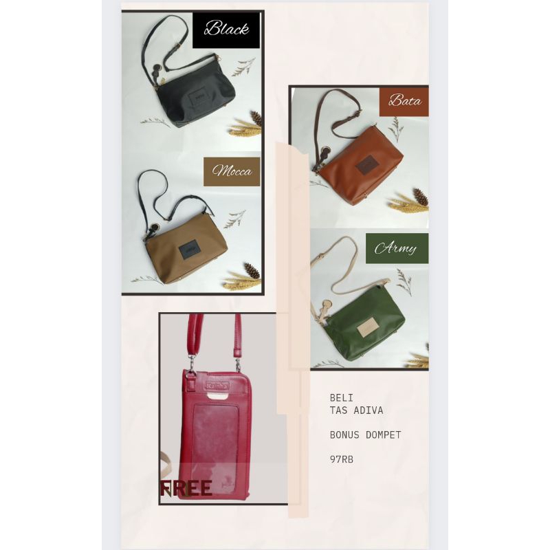 TAS RAINHA ADIVA bonus dompet