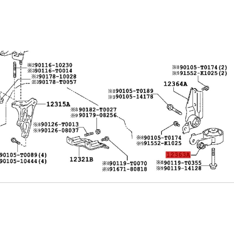 Mounting Belakang All New Vios Yaris Metik Matic 2013 2014 2015 2016 2017