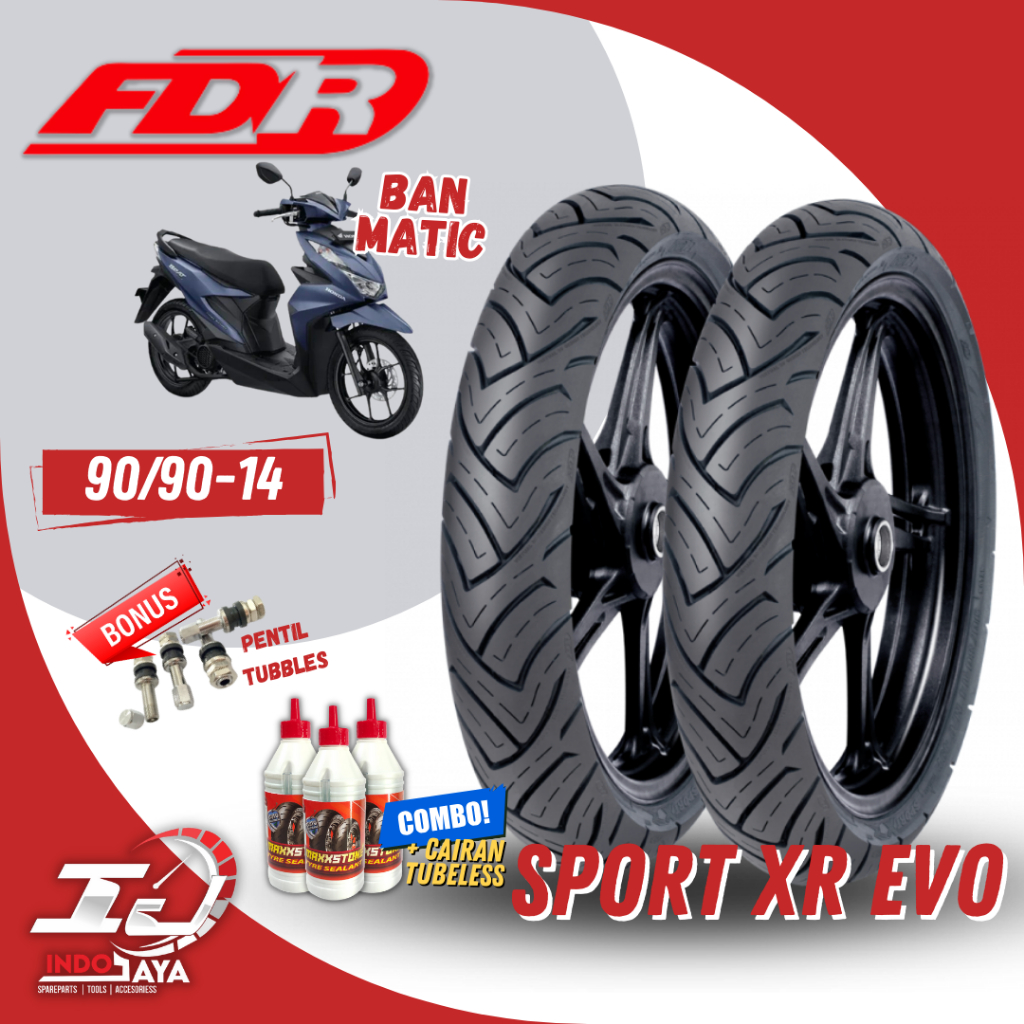 (READY COD) BAN LUAR FDR SPORT XR EVO (90/90-14) RING 14 / - 14 BAN MATIC TUBELESS / TUBLES /  PCX /