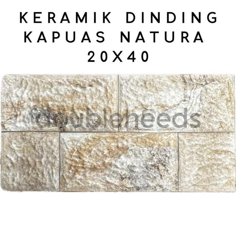 KERAMIK DINDING KAPUAS NATURA 20x40 / KERAMIK DINDING MOTIF BATU ALAM / KERAMIK DINDING MOTIF BATU A