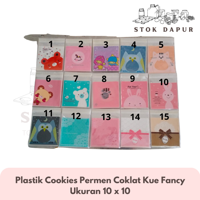

Plastik Cookies Permen Coklat Kue Fancy 10 x 10