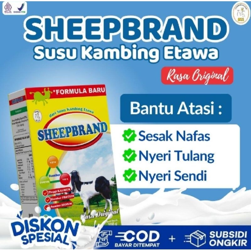 

PAKET 4 KOTAK SUSU KAMBING ETAWA SHEEPBRAND KEMASAN 200 GRAM