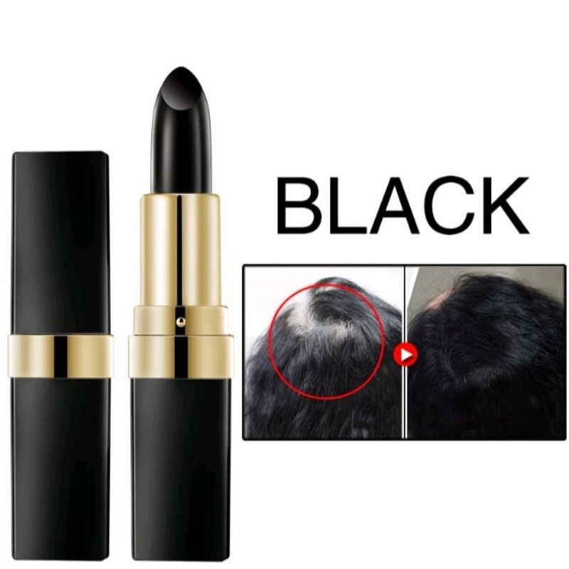Lipstik Cat Rambut Uban / Pewarna Penghitam Rambut / Penutup Uban Bright Hair Dye Pen