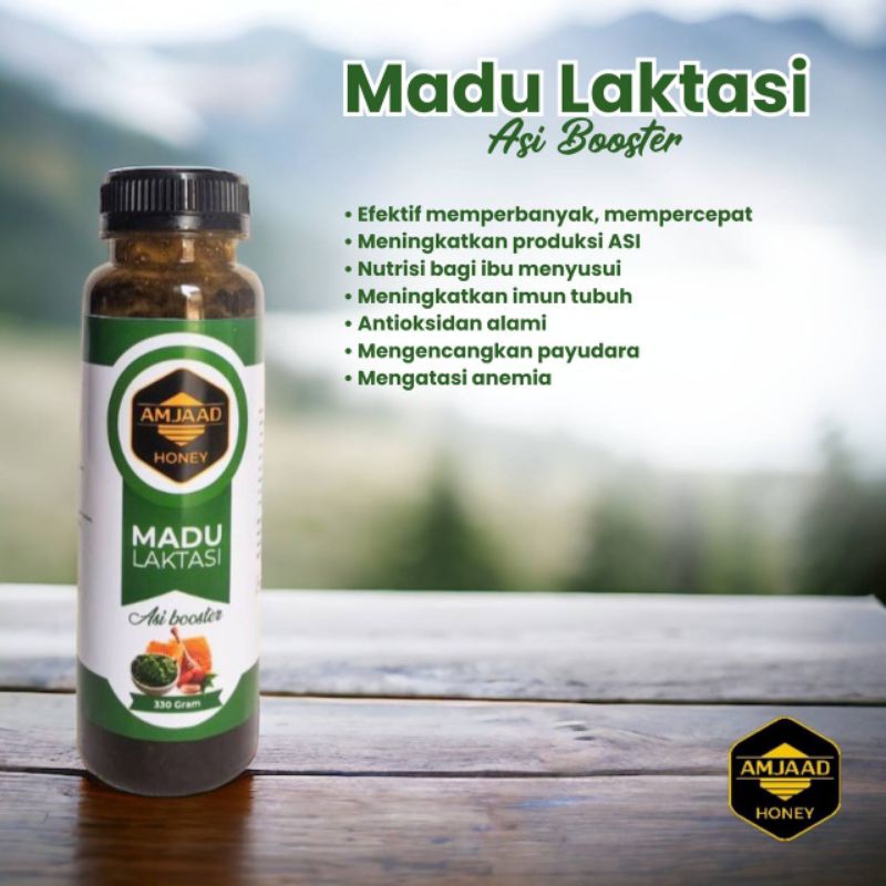 

Madu Amjaad honey - Madu Laktasi Asi Booster Madu pelancar Asi 330 gr