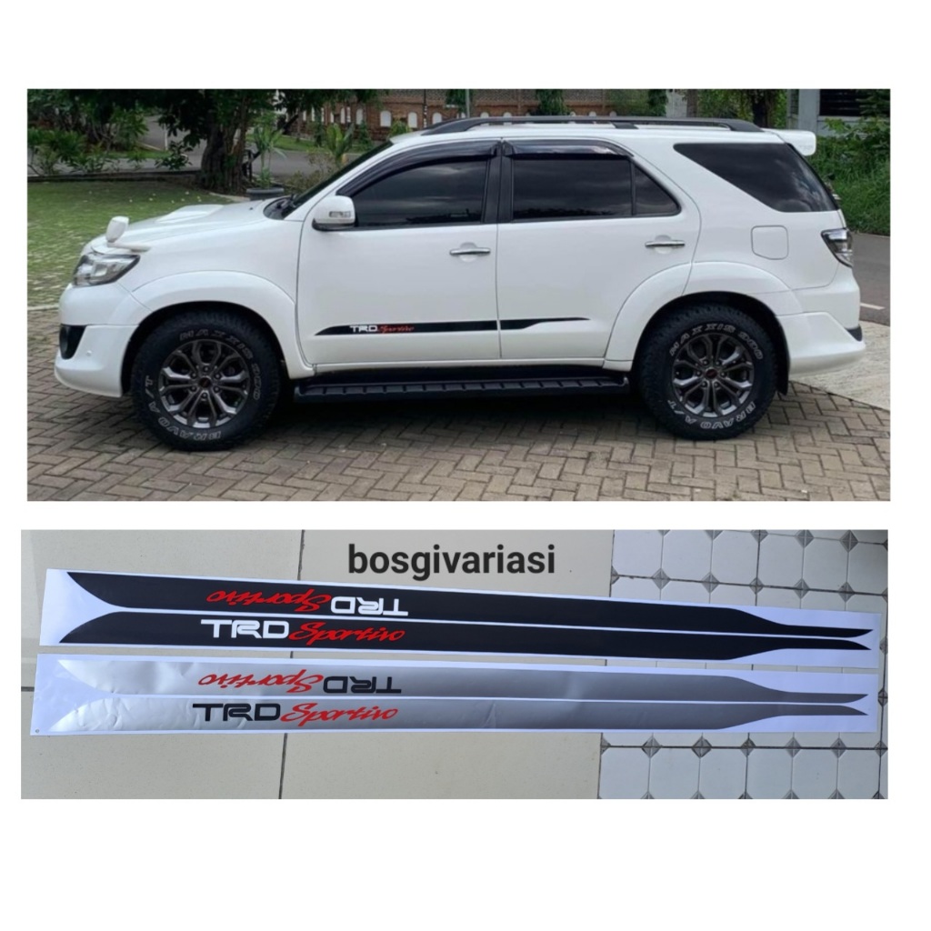 stiker trd Sportivo Fortuner 2003 - 2015 trd Fortuner lama / stiker trd Fortuner / fortuner