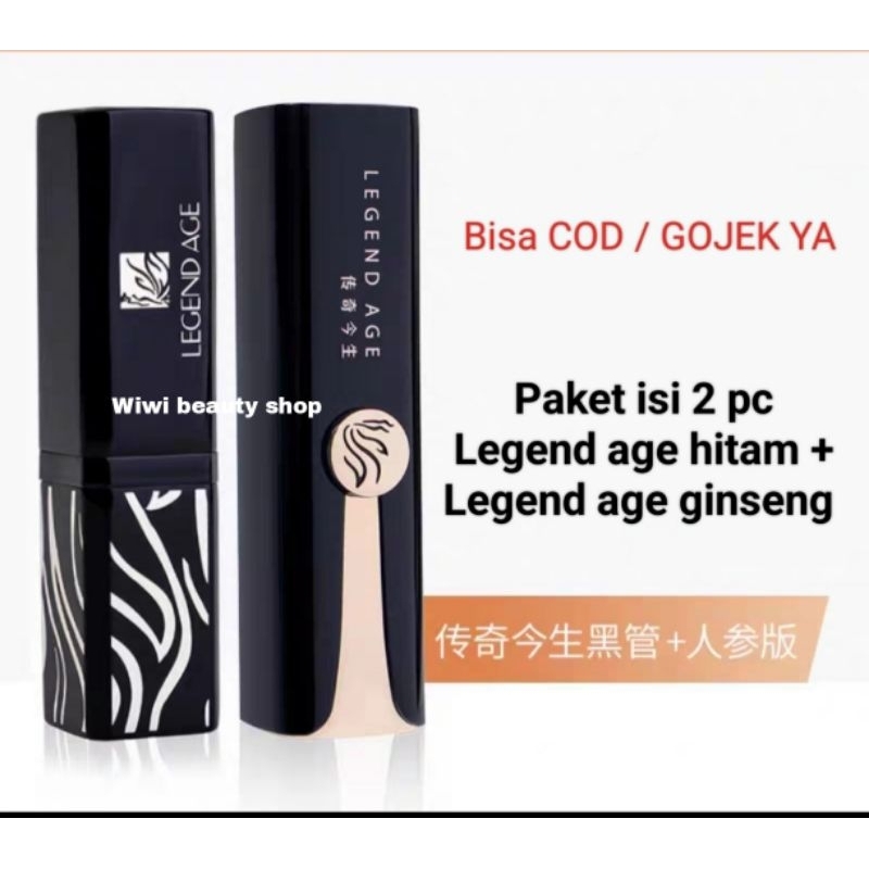 Paket Lipstik legend age hitam  + legend age ginseng