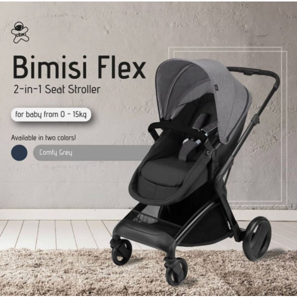 Jual Stroller CBX Bimisi Flex / Kereta Dorong Bayi Reversible Seat - comfy grey Limited