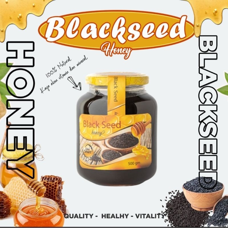 

BLACKSEED HONEY UNI SMART - Madu habbatusauda herbal 100% NATURAL ORIGINAL 500 gram