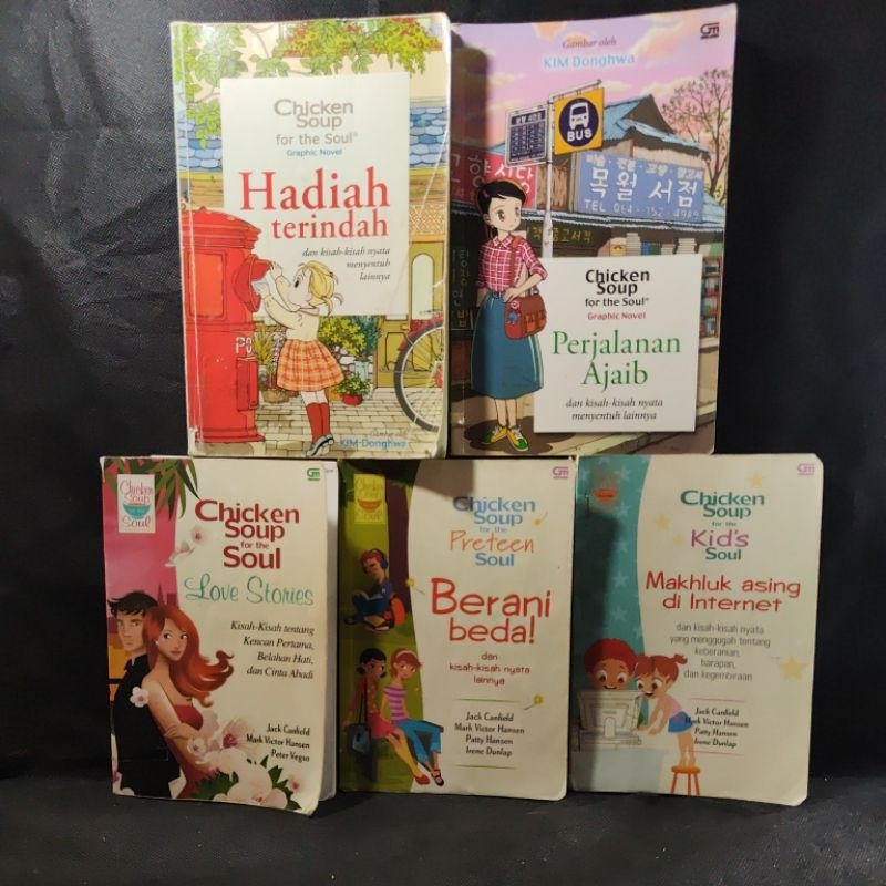 Buku / Novel Chicken Soup for the soul, Love stories, preeten soul, kids soul, hadiah terindah, perj