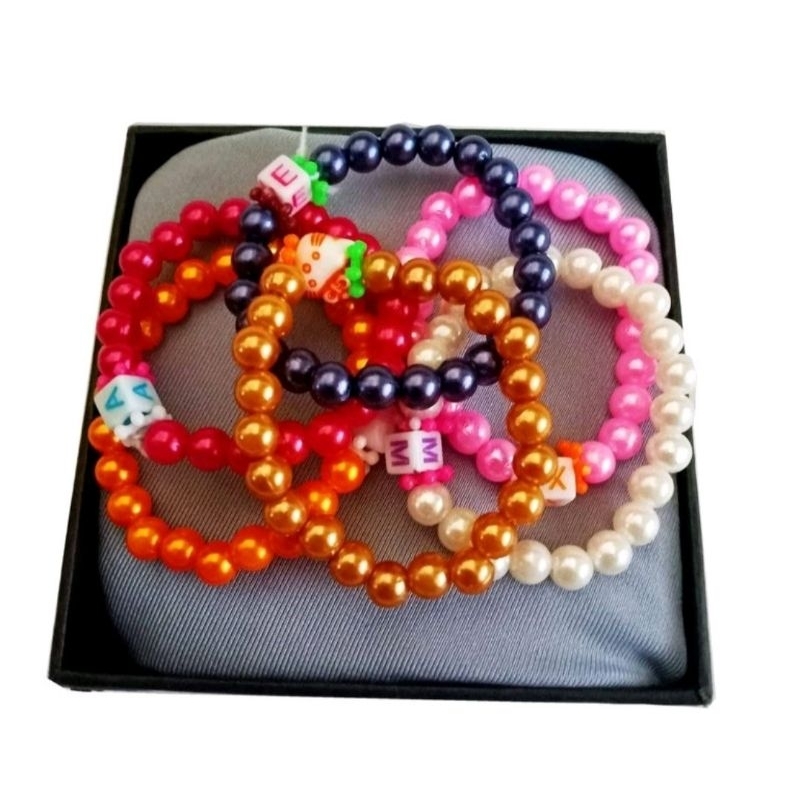 Gelang Anak seri Mutiara Sintetis Multiwarna