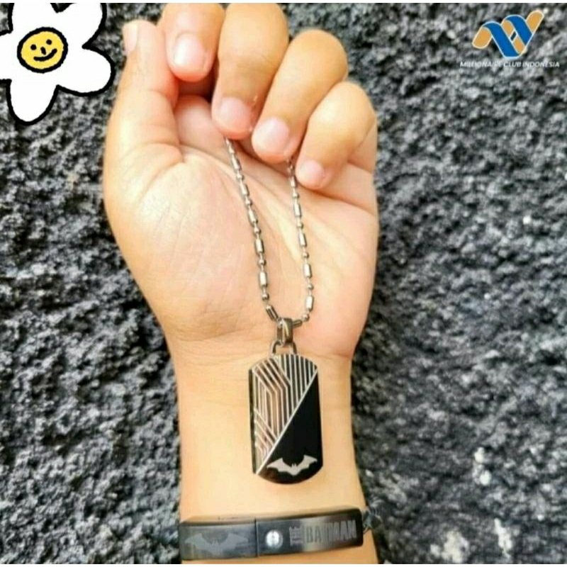 Satu Set Couple Kalung Gelang Batman ORI MCI Segel