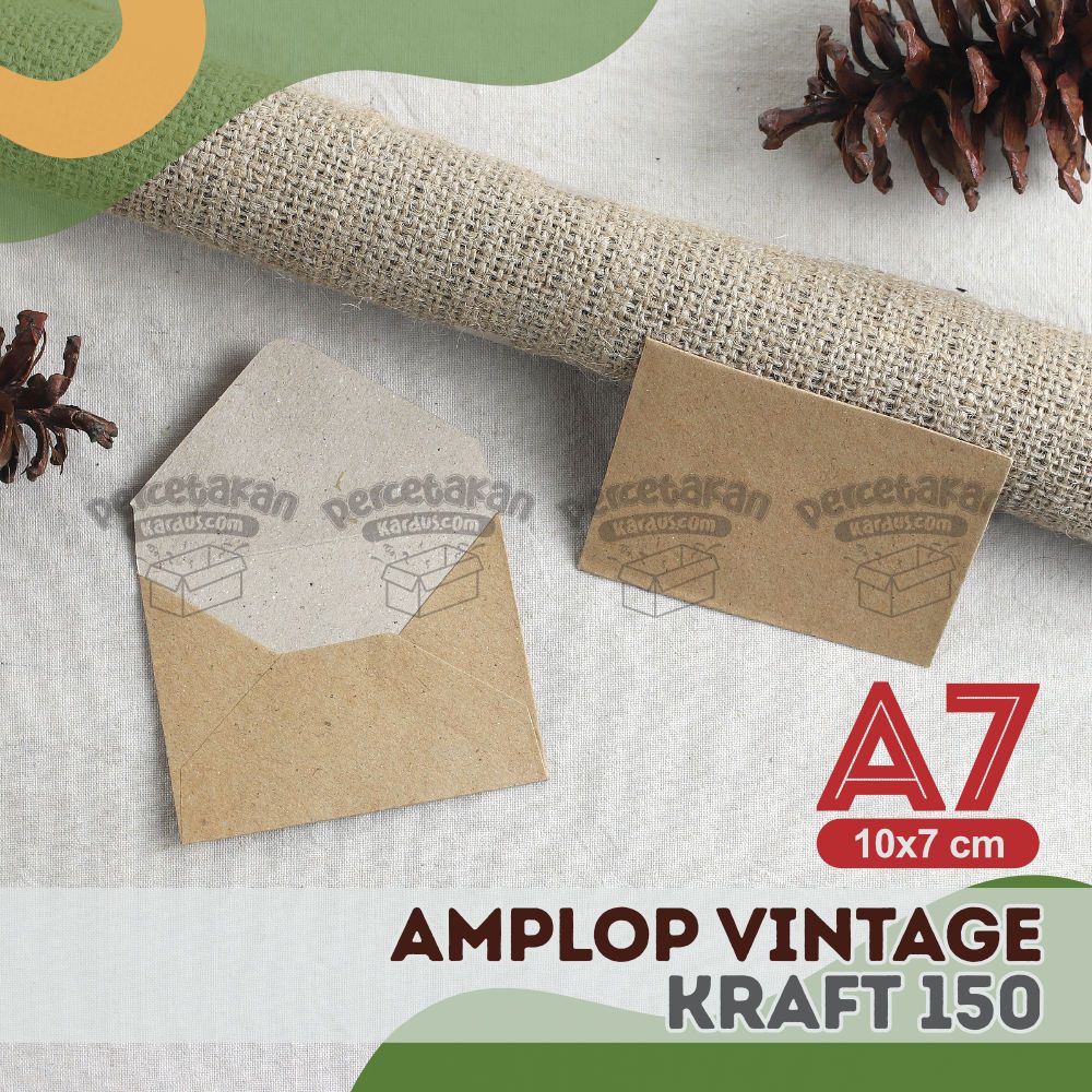 

A7 Amplop Vintage Kraft | Bahan Kraft 150GR | Ukuran 7x10CM A7 | Amplop Murah
