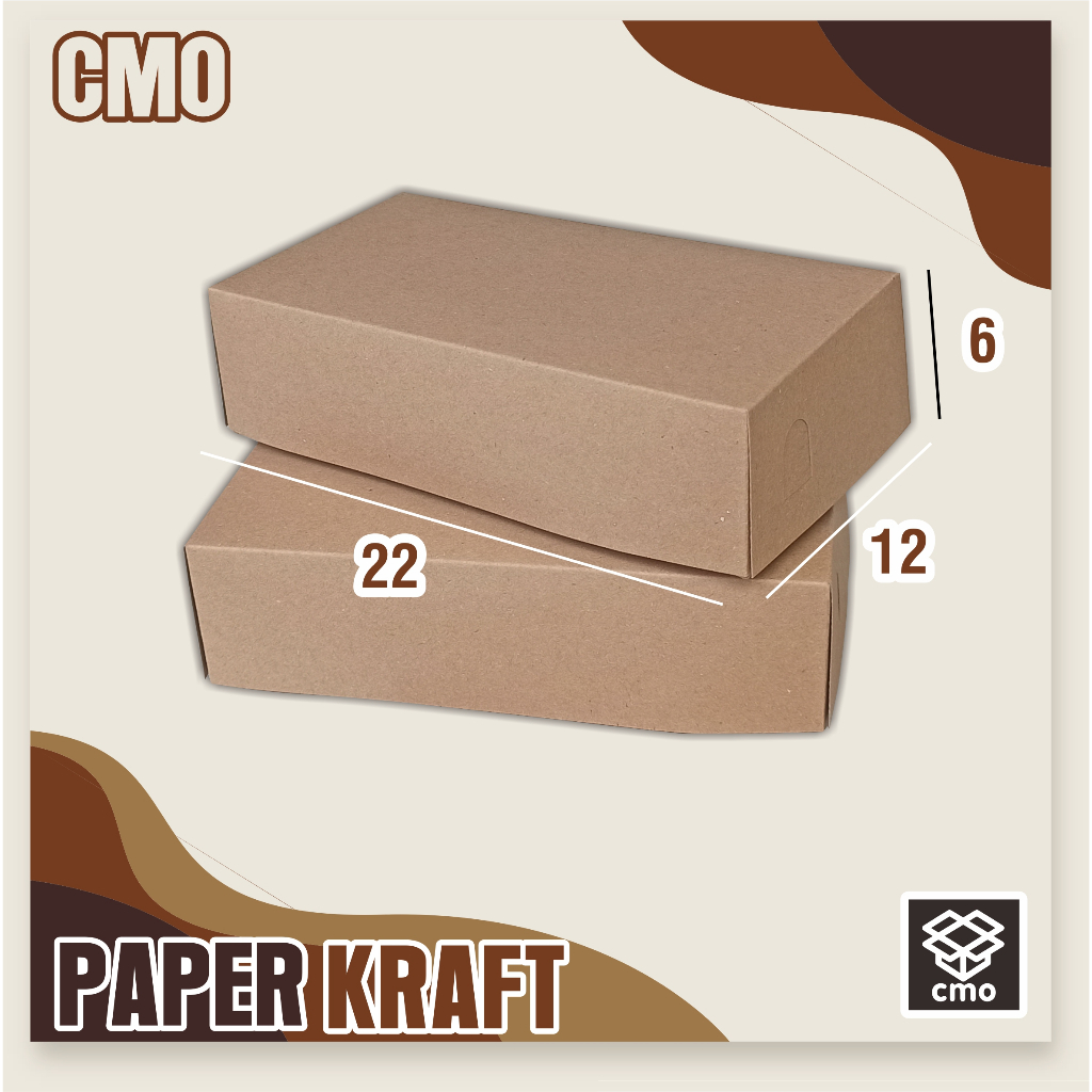 

kemasan kraft 22x12x6 cm | laminasi Bagian dalam | box food | Craft eco | Box Makanan | Box takoyaki | box dimsum