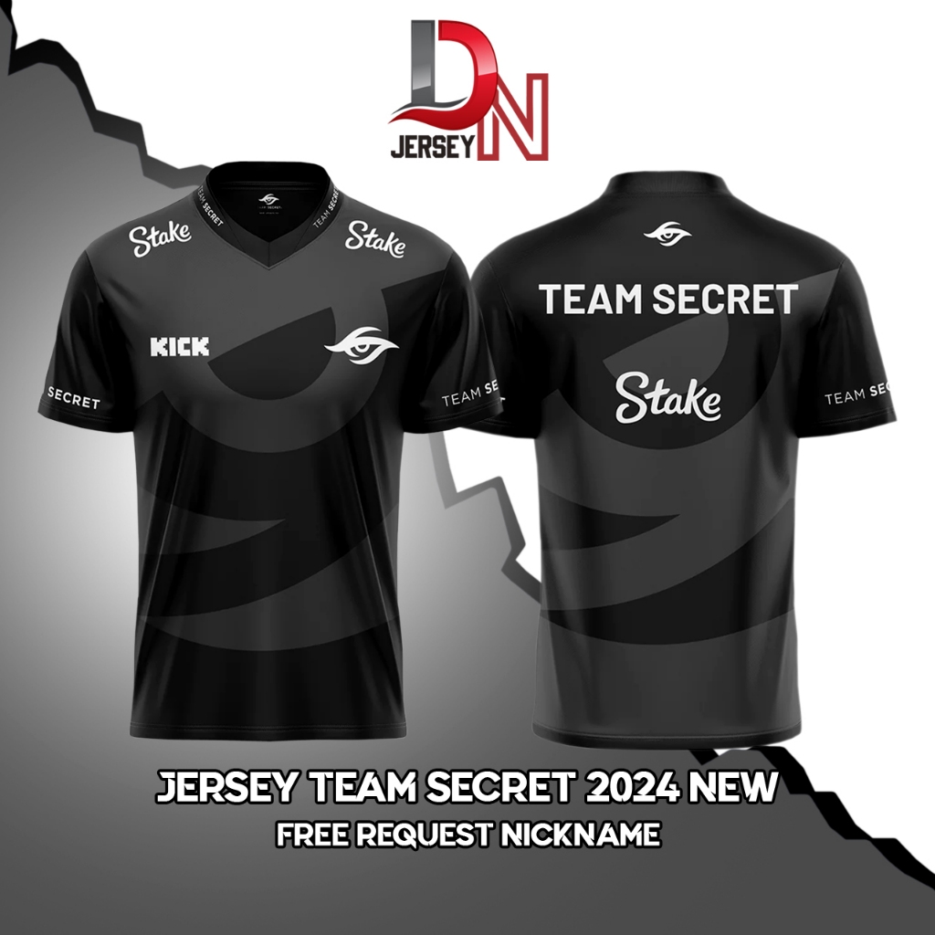 JERSEY Baju Kaos TEAM SECRET 2024 NEW ( free custom nickname )