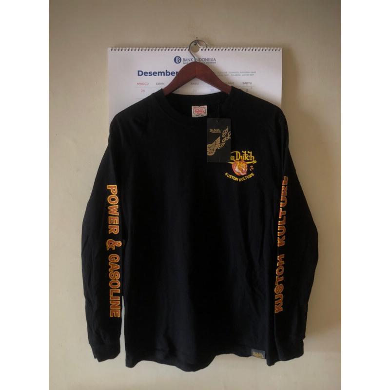 kaos tshirt von dutch long sleeve original size M