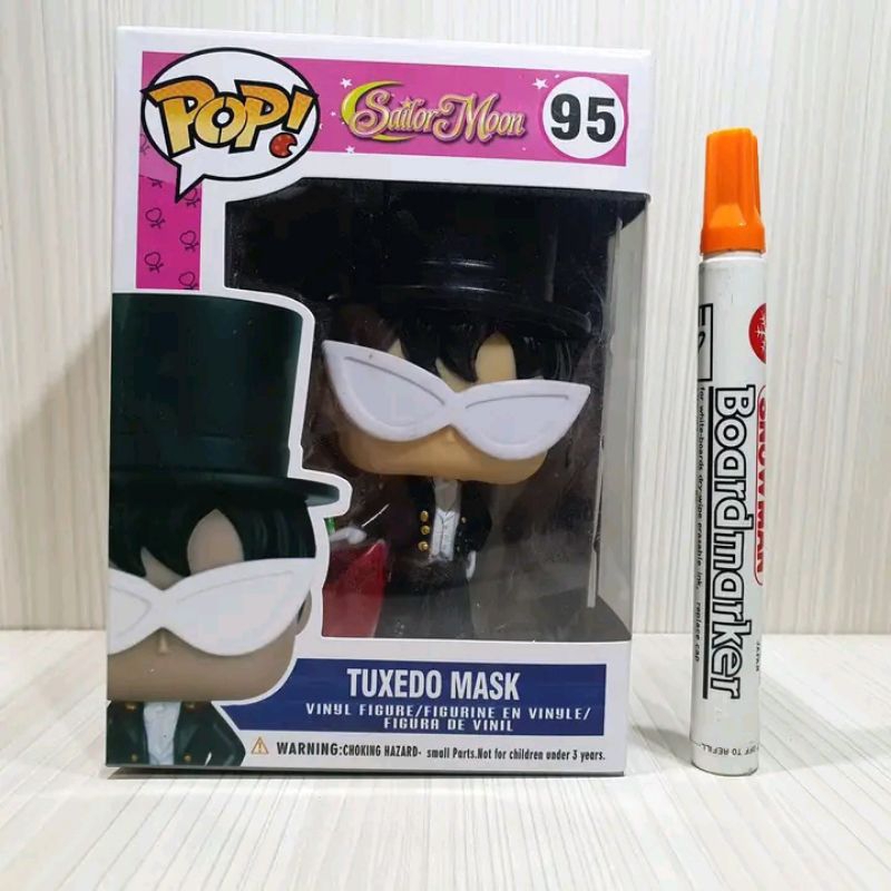 Mainan action figure tuxedo maskFunko pop movie 92 sailormoon taksido bertopengBahan vinylTinggi sek