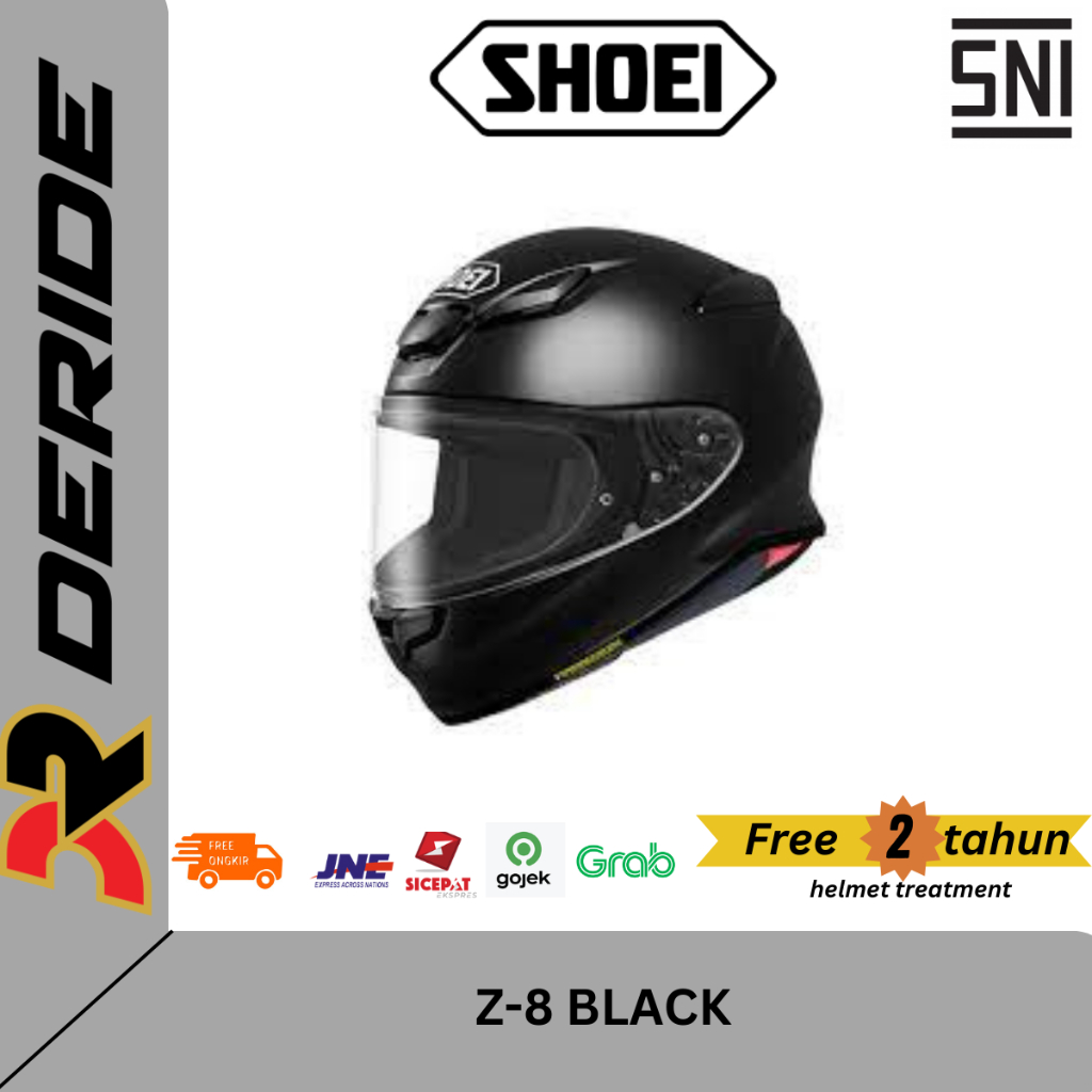 Shoei Z-8 Black Helm Sport Touring Full Face SNI Original Z8 Z 8