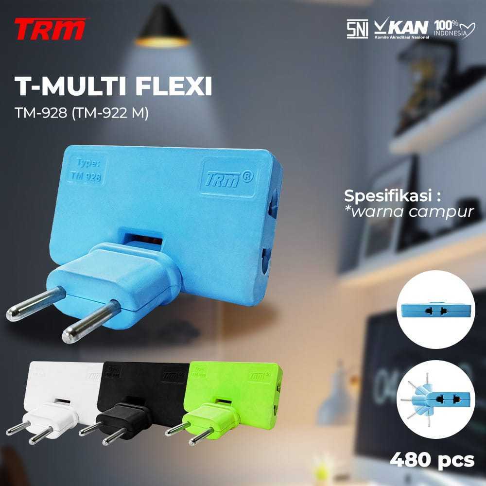 TRM TM-928 T Multi 3LB Lipat Flexi Flexibel 3 Lubang / Colokan Listrik Multi Socket Flexi