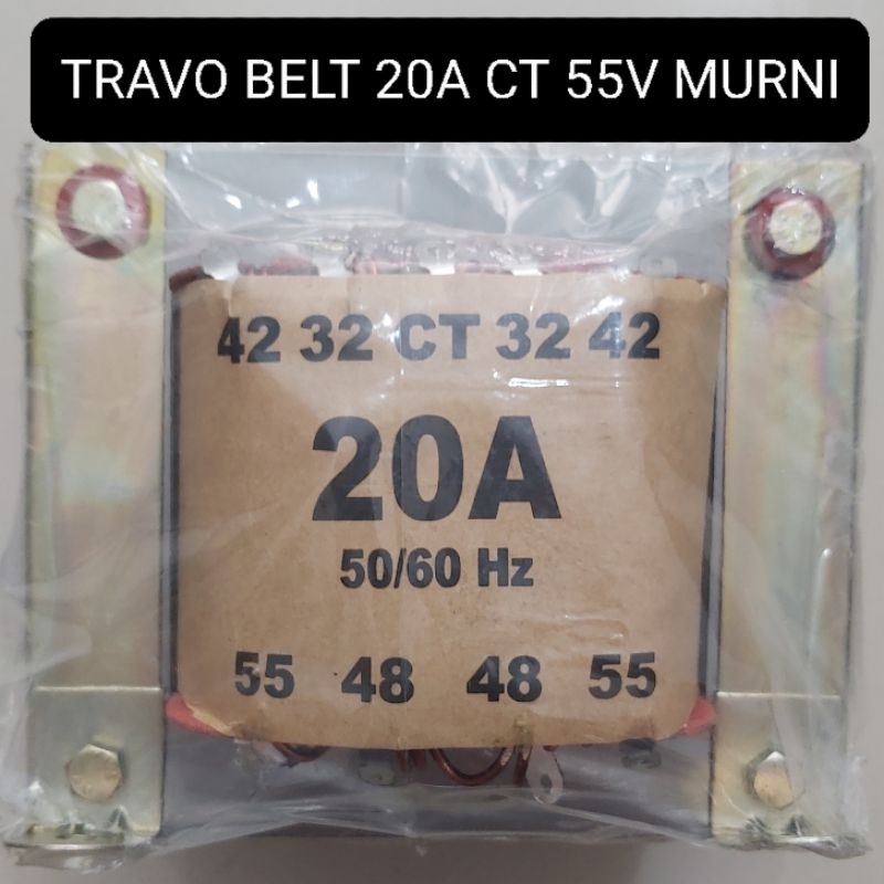 BELT Travo 20A CT 55 Volt Murni Trafo 20 Amper Transformer Tembaga