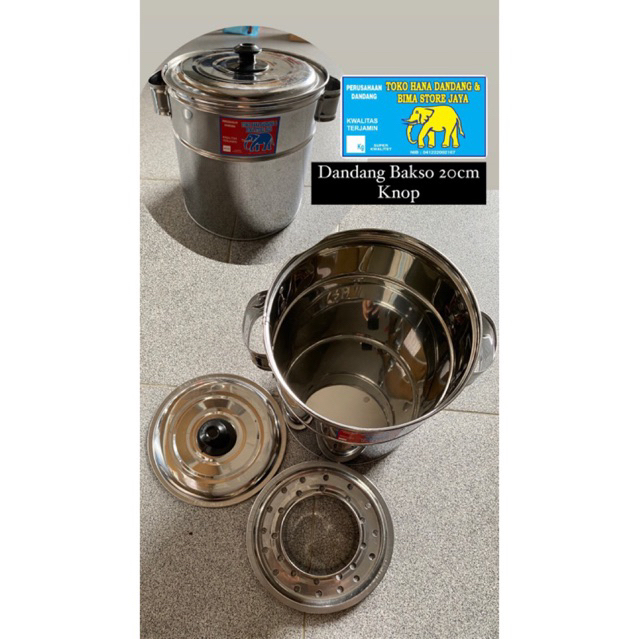 DANDANG BAKSO MINI BALITA KECIL UK 20cm *TUTUP KNOP PENTOLAN* ANTI PANAS