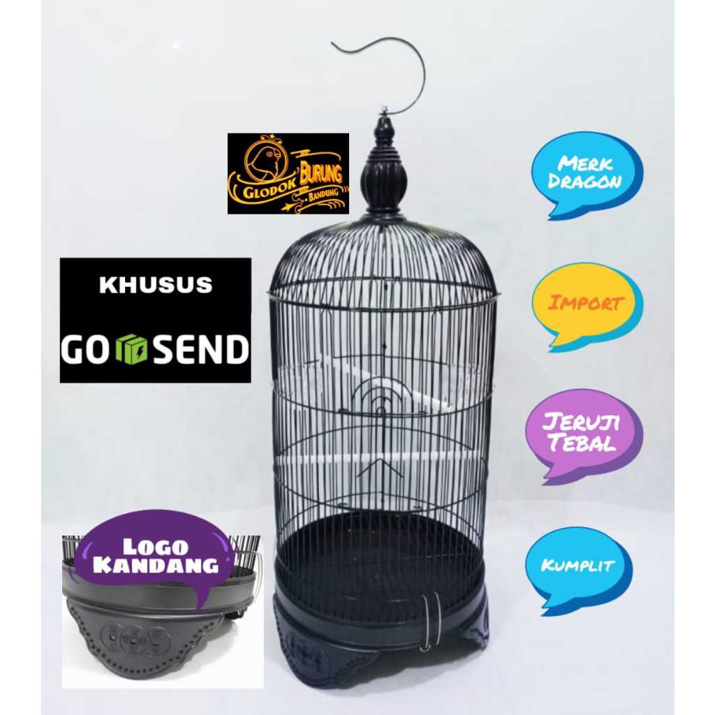 Sangkar Capsul Kandang Kapsul Besi Bulat Import Burung Lovebird Kenari Parkit