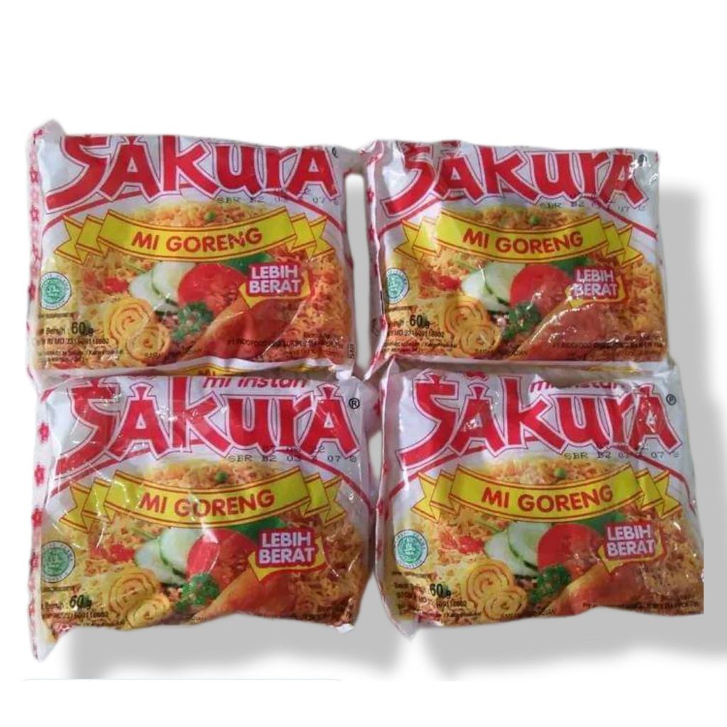 

mie sakura gureng 1 dus isi 40 bunghus