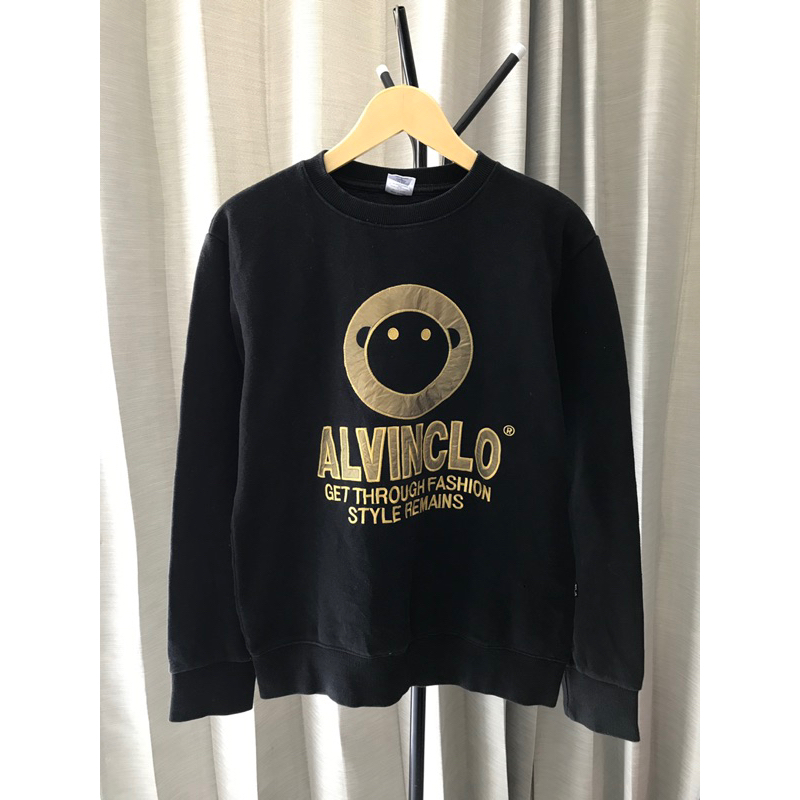 Crewneck Alvinclo Hitam Bordir (second)