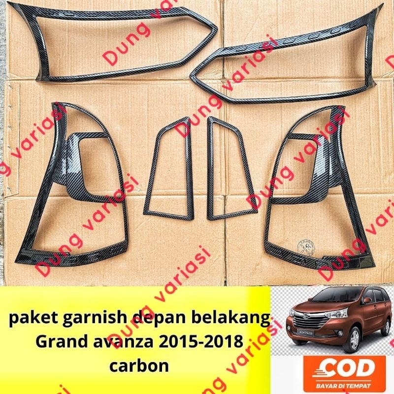 paket garnish depan belakang grand Avanza Xenia veloz carbon 2015,2018